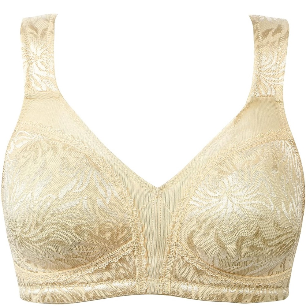 Full Coverage, Wire Free, Minimizer Bra (Nude)